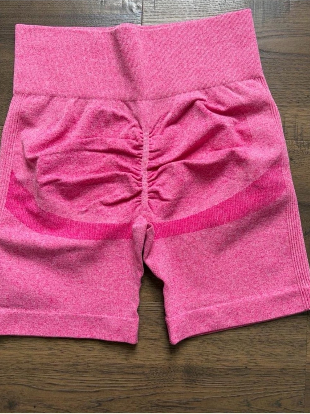 Amazon Pink Scrunch High-Waist Bike Shorts